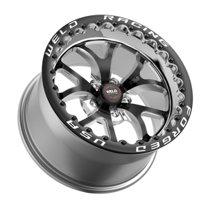 Weld S76 Beadlock 17x10.5/5x120/7.7 BS/3.18 HB - Black Center - Polished Shell - Black SBL Wheel