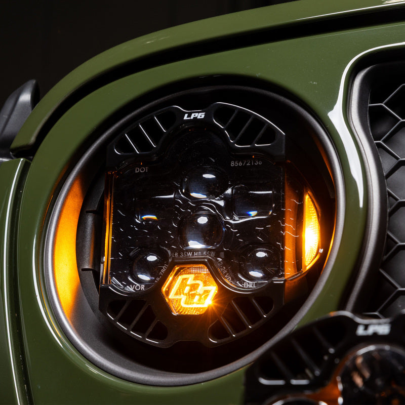Baja Designs 18-25 Jeep Wrangler JL/20-25 Gladiator JT (w/Halogen) DOT LP6 LED Headlight Kit - Amber