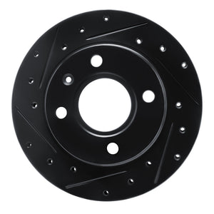 R1 96-15 Ford Fiesta (Mexico) Front Left Drilled & Slotted Black Brake Rotor