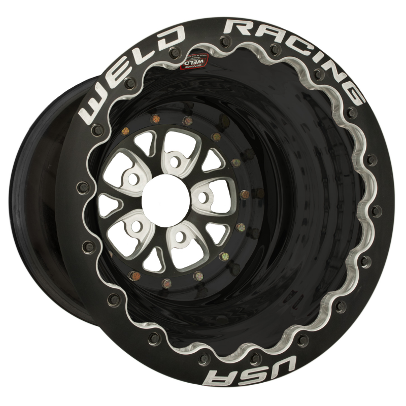 Weld V-Series 16x16 / 5x5 / 5 BS / 3.5 HB - Black Center - Black Shell - Black DBL Wheel