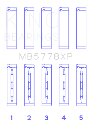 King Engine Bearings Audi Byt/CDnc/Cczd/Cpsa (Size +0.25mm) Main Bearing Set