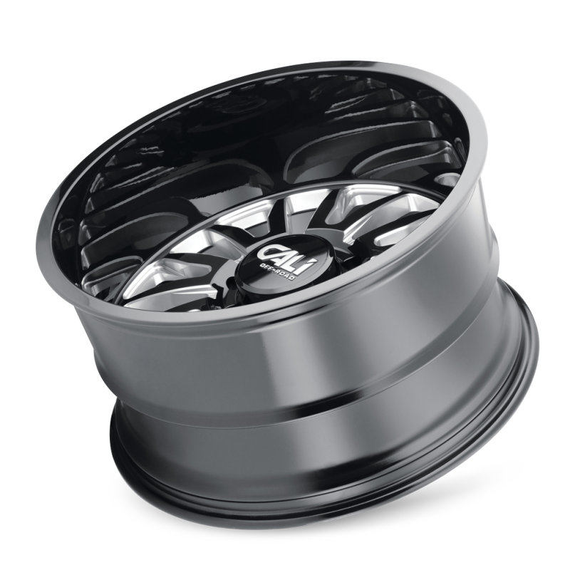 Cali Off-Road 9110 Summit 26x14 / 6x139.7 BP / -76mm Offset / 106mm Hub Gloss Black Milled Wheel