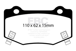 EBC Racing 13-15 Chevrolet Corvette (C7) RP-1 Race Rear Brake Pads