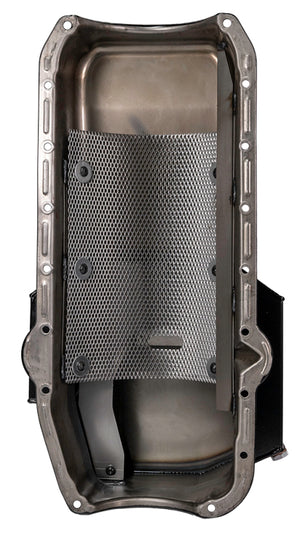Moroso 80-85 Chevy Small Block/Dart (w/2 Pc Seal) Road Race Wet Sump 7qt 7.5in Steel Oil Pan - Black