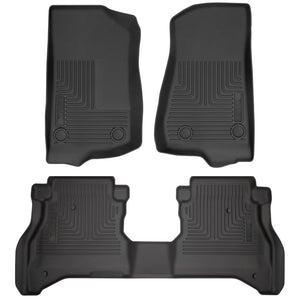Husky Liners 20-26 Jeep Gladiator WeatherBeater Front & 2nd Row Floor Liners - Black