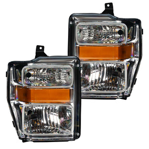 Oracle 08-10 Ford F250 Pre-Assembled Halo Headlights Chrome Housing- w/Simple Controller