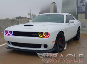 Oracle Dodge Challenger 08-14 LED Waterproof Halo Kit - ColorSHIFT w/ 2.0 Controller