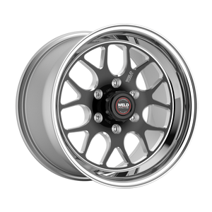 Weld S77 HD 15x9 / 6x139.7 / 5.5 BS / 3.54 HB - Black Center - Polished Shell - Non-BL Wheel