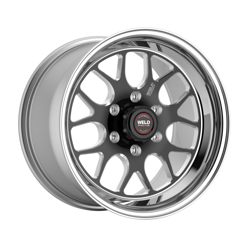 Weld S77 HD 17x9.5 / 6x139.7 / 5.7 BS / 3.54 HB - Black Center - Polished Shell - Non-BL Wheel