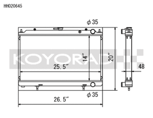 Koyo 95-98 Nissan 240SX S14 2.4L KA24DE (MT) Radiator