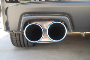 Invidia 15+ Subaru WRX/STI 4Dr Q300 Twin Outlet Rolled Titanium Burnt Quad Tip Cat-Back Exhaust