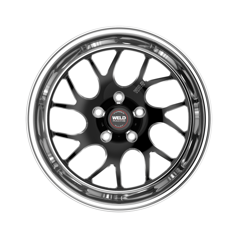 Weld S78 15x10 / 5x114.3 / 6.5 BS / 3.18 HB - Black Center - Polished Shell - Non-BL Wheel
