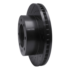 R1 05-12 Ford F-250 4WD (Super Duty) Front Left Drilled & Slotted Black Brake Rotor