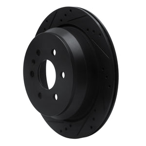 R1 15-20 Chevrolet Colorado Rear Left Drilled & Slotted Black Brake Rotor