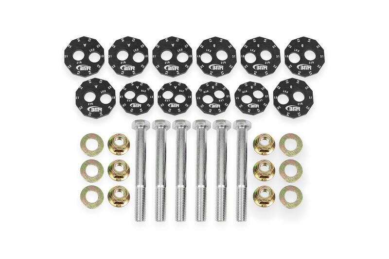BMR 06-13 Chevrolet Corvette C6 Z06 / 09-13 ZR1 Camber Bolt Kit - Black Anodized