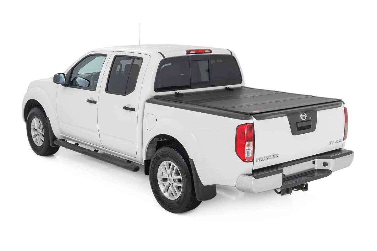 Rough Country Hard Tri-Fold Flip Up Bed Cover 5' Bed | Nissan Frontier 2WD/4WD (05-21)