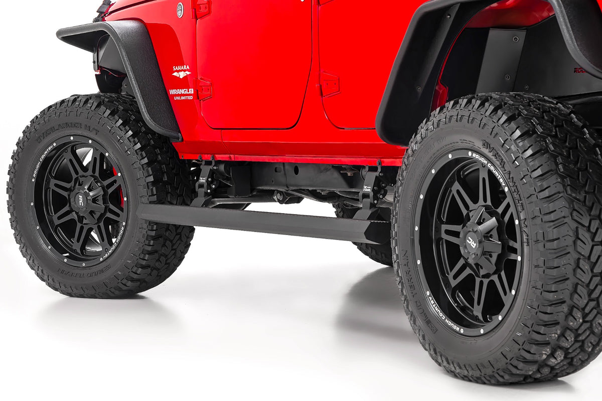 Rough Country Power Running Boards Dual Electric Motor | 4 Door | Jeep Wrangler Unlimited (07-18)