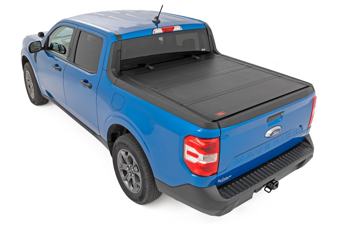 Rough Country Hard Tri-Fold Flip Up Bed Cover 4'6