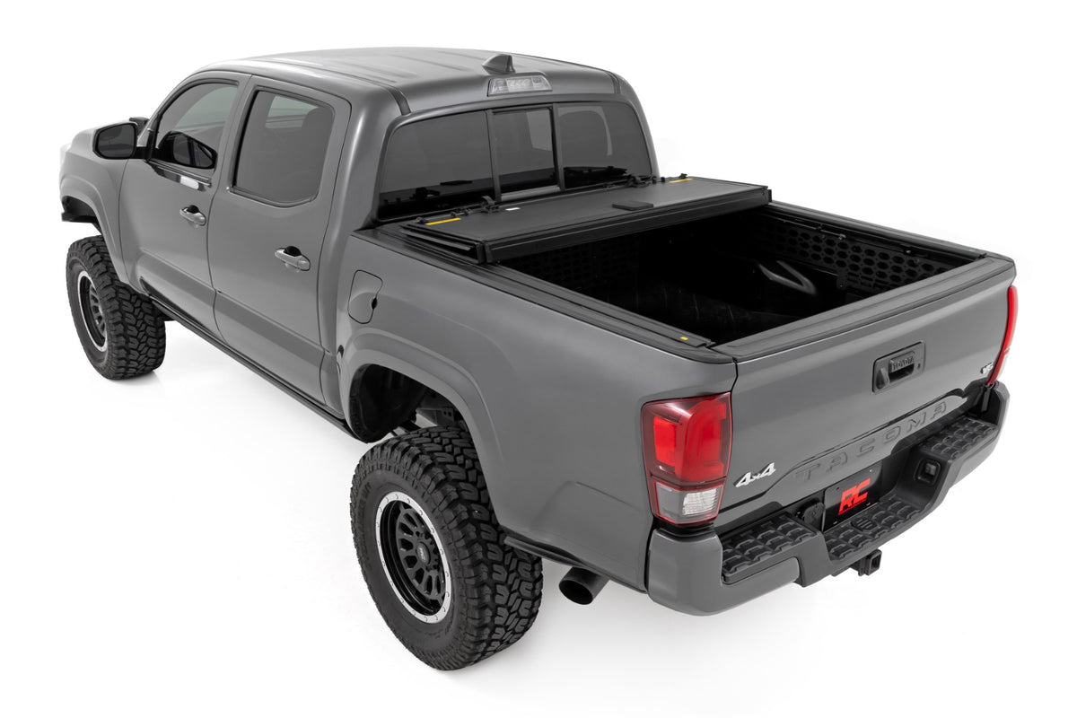 Rough Country Hard Tri-Fold Flip Up Bed Cover | Toyota Tacoma (05-15)