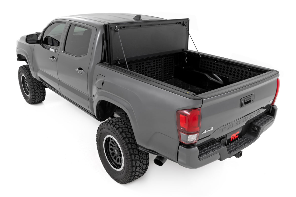 Rough Country Hard Tri-Fold Flip Up Bed Cover | Toyota Tacoma (05-15)