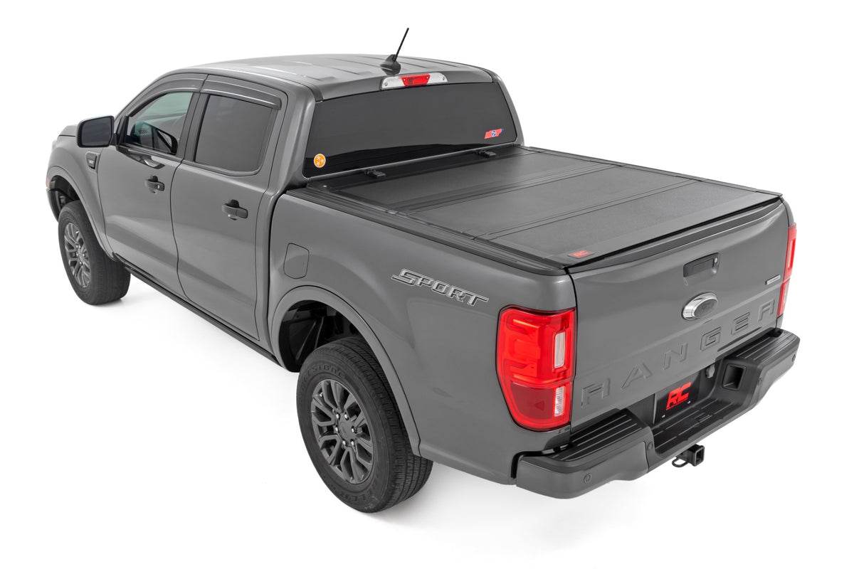 Rough Country Hard Tri-Fold Flip Up Bed Cover | Ford Ranger 2WD/4WD (19-23)