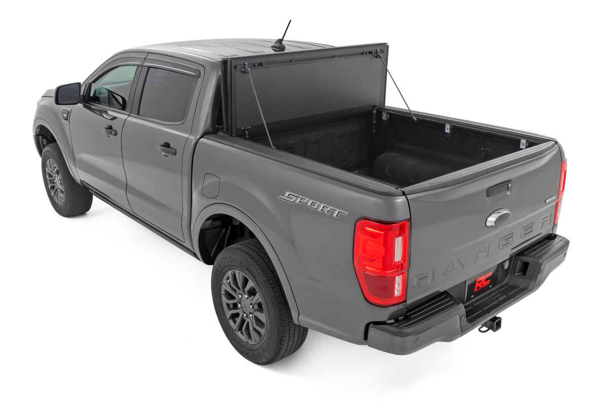 Rough Country Hard Tri-Fold Flip Up Bed Cover | Ford Ranger 2WD/4WD (19-23)