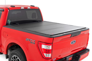 Rough Country Hard Tri-Fold Flip Up Bed Cover | Ford F-150 2WD/4WD (2015-2020)