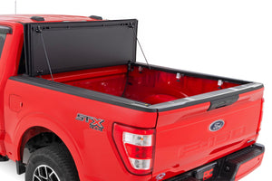 Rough Country Hard Tri-Fold Flip Up Bed Cover | Ford F-150 2WD/4WD (2015-2020)