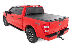 Rough Country Hard Tri-Fold Flip Up Bed Cover | Ford F-150 2WD/4WD (2015-2020)