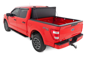 Rough Country Hard Tri-Fold Flip Up Bed Cover | Ford F-150 2WD/4WD (2015-2020)