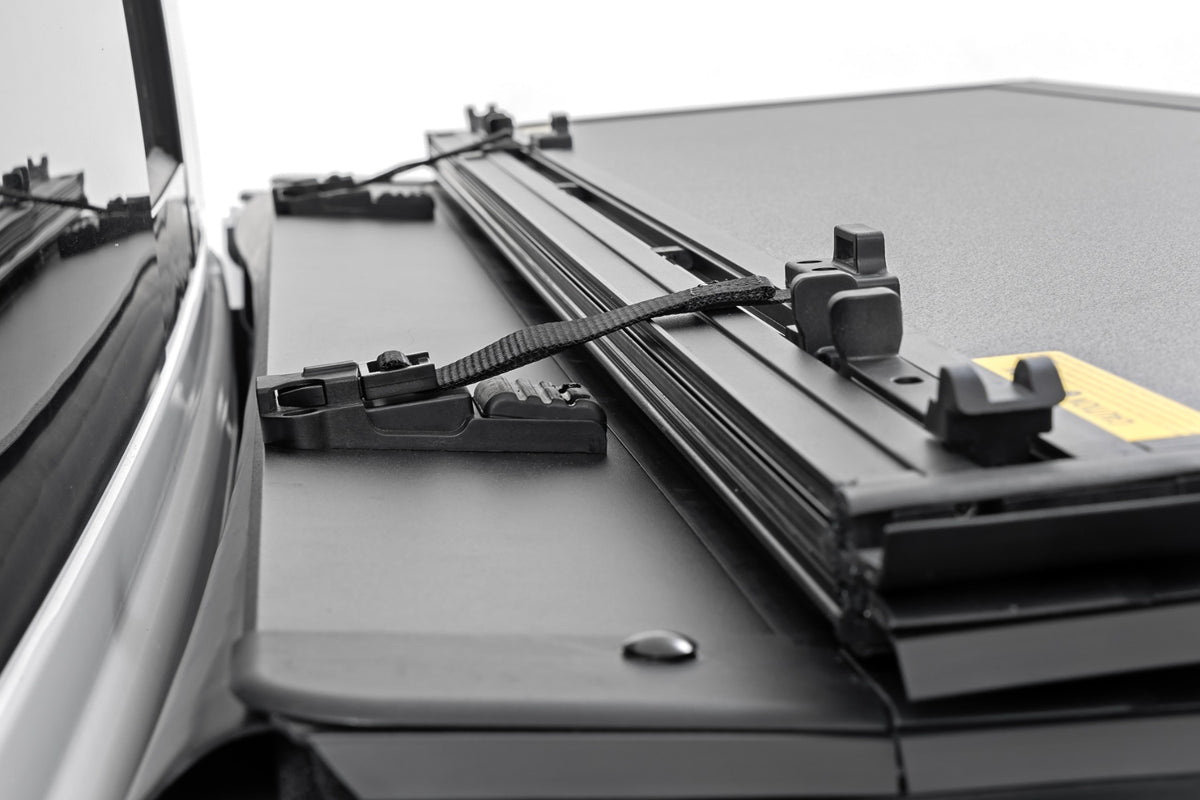 Rough Country Hard Tri-Fold Flip Up Bed Cover | Ram 1500 (19-26)/1500 TRX (21-24)