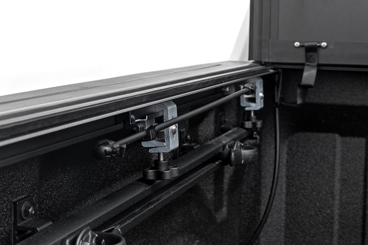 Rough Country Hard Tri-Fold Flip Up Bed Cover | Ram 1500 (19-26)/1500 TRX (21-24)