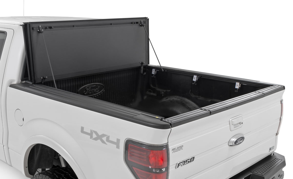 Rough Country Hard Tri-Fold Flip Up Bed Cover | Ford F-150 2WD/4WD (04-14)