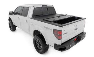 Rough Country Hard Tri-Fold Flip Up Bed Cover | Ford F-150 2WD/4WD (04-14)