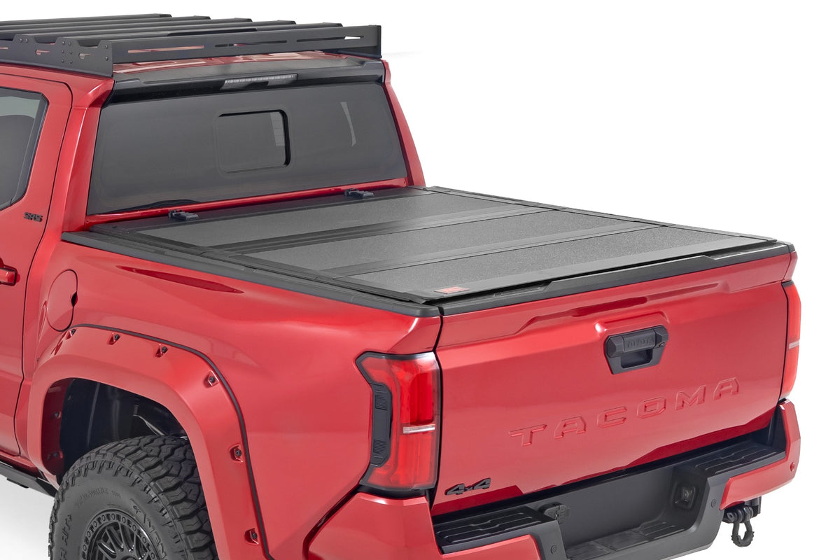 Rough Country Hard Tri-Fold Flip Up Bed Cover | Toyota Tacoma 2WD/4WD (2024-2026)