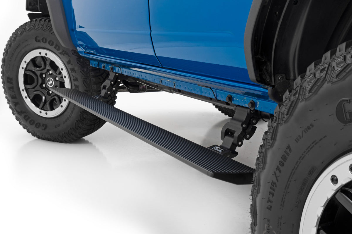 Rough Country Power Running Boards Dual Electric Motor | 4 Door | Ford Bronco 4WD (21-26)