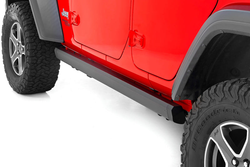 Rough Country Power Running Boards Dual Electric Motor | 4 Door | Jeep Wrangler JL (2018-2026)