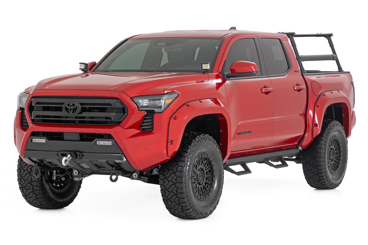Rough Country SRL2 Adjustable Aluminum Steps Double Cab | Toyota Tacoma 2WD/4WD (24-26)