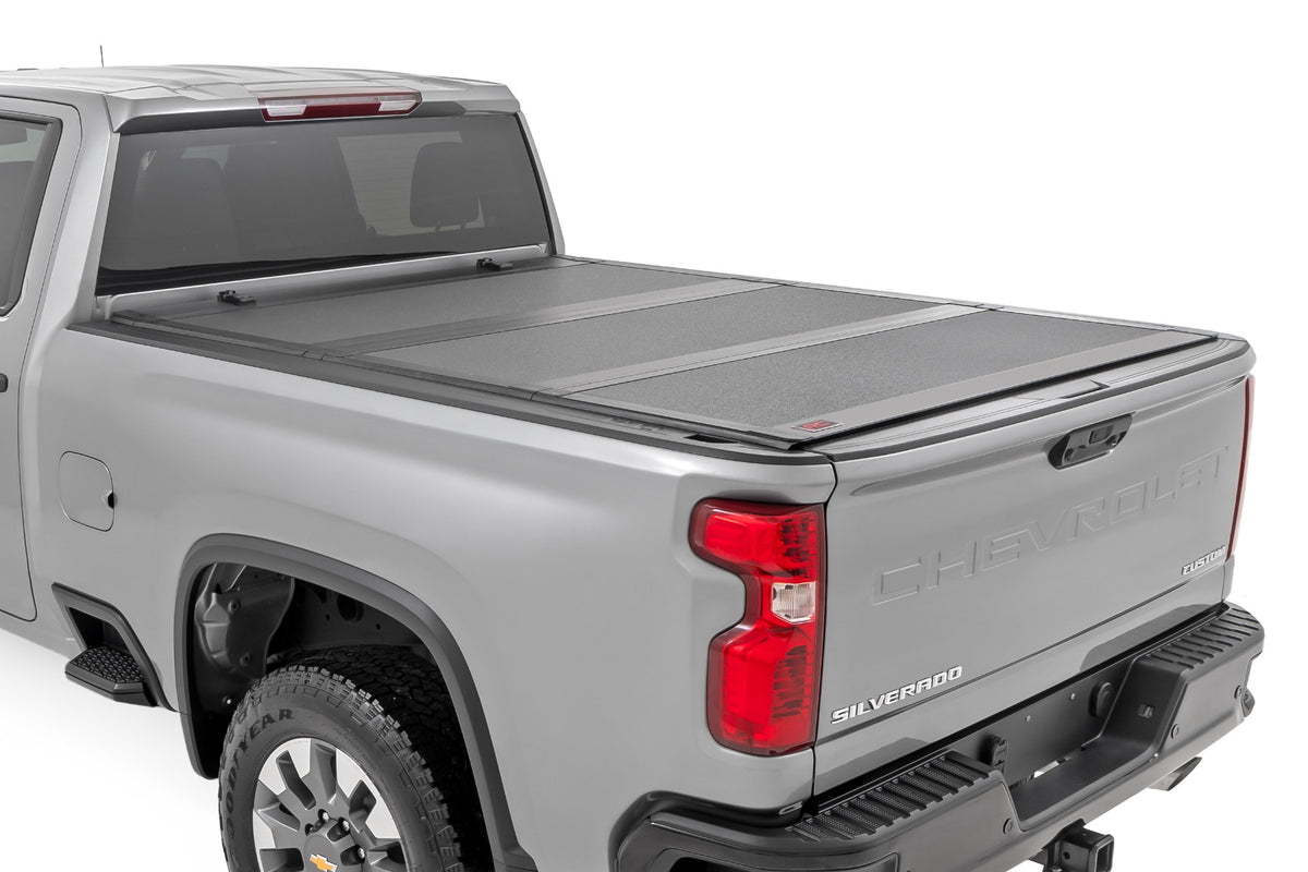Rough Country Hard Tri-Fold Flip Up Bed Cover 6'9