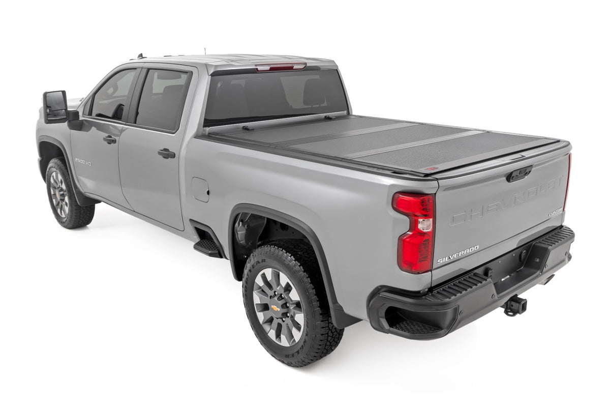 Rough Country Hard Tri-Fold Flip Up Bed Cover 6'9