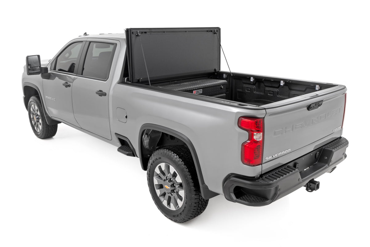 Rough Country Hard Tri-Fold Flip Up Bed Cover 6'9