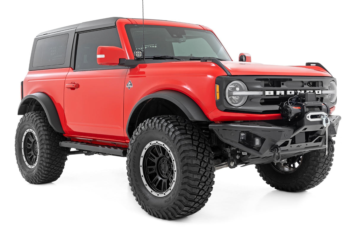 Rough Country BA2 Running Boards Side Step Bars | 2-Door | Ford Bronco (2 Door) (21-26)