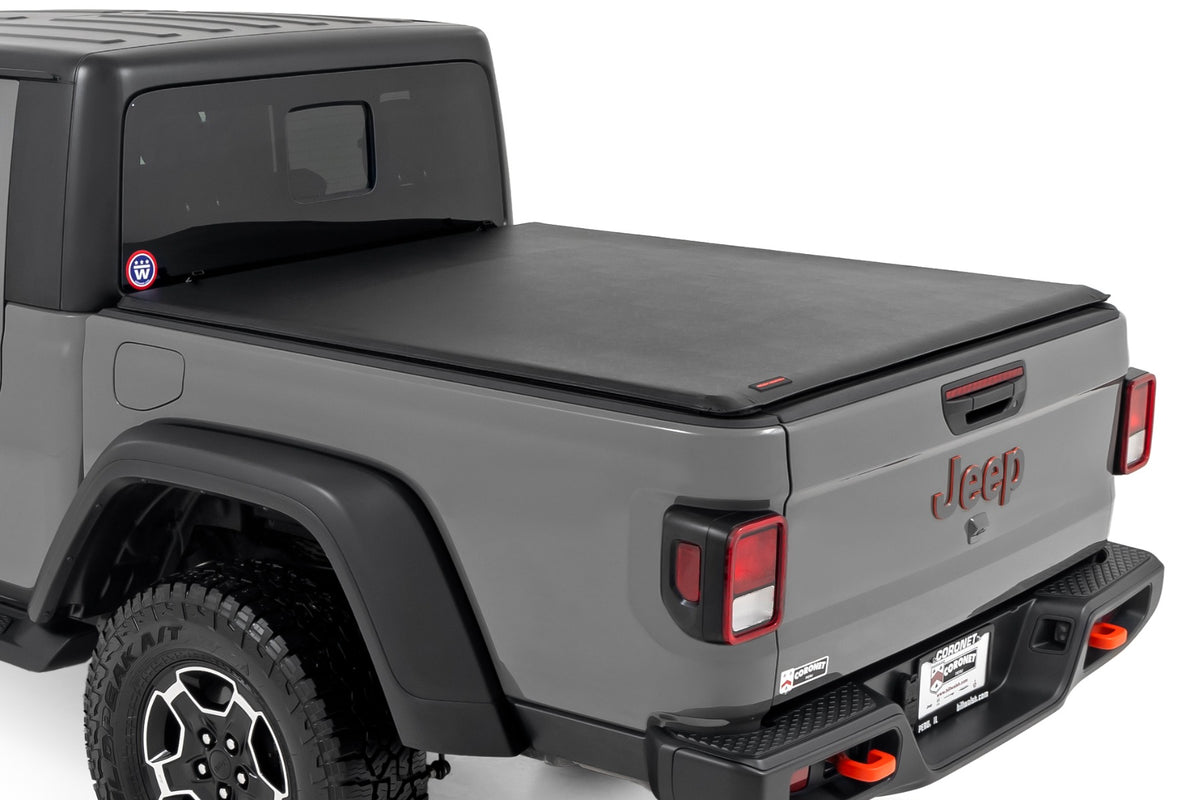 Rough Country Soft Roll Up Bed Cover 5' Bed | Jeep Gladiator JT 4WD (2020-2026)