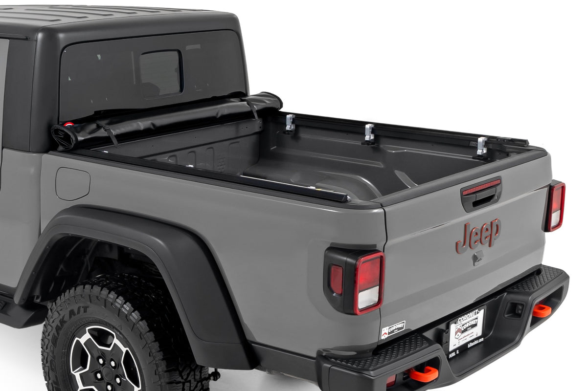 Rough Country Soft Roll Up Bed Cover 5' Bed | Jeep Gladiator JT 4WD (2020-2026)