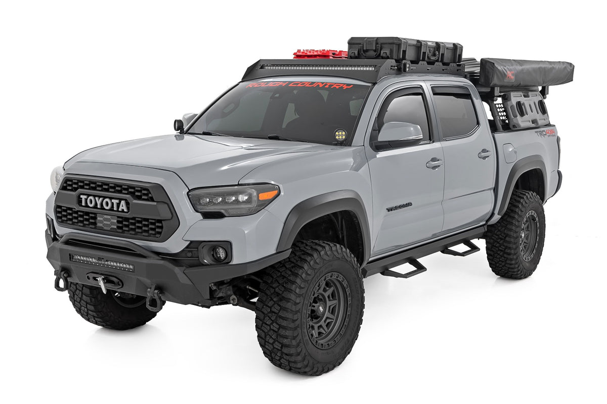 Rough Country SRL2 Adj Aluminum Step Double Cab | Toyota Tacoma 2WD/4WD (2005-2023)