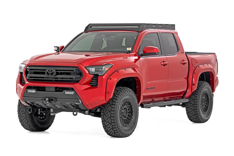 Rough Country Oval Nerf Step Double Cab | Black | Toyota Tacoma 2WD/4WD (2024-2026)