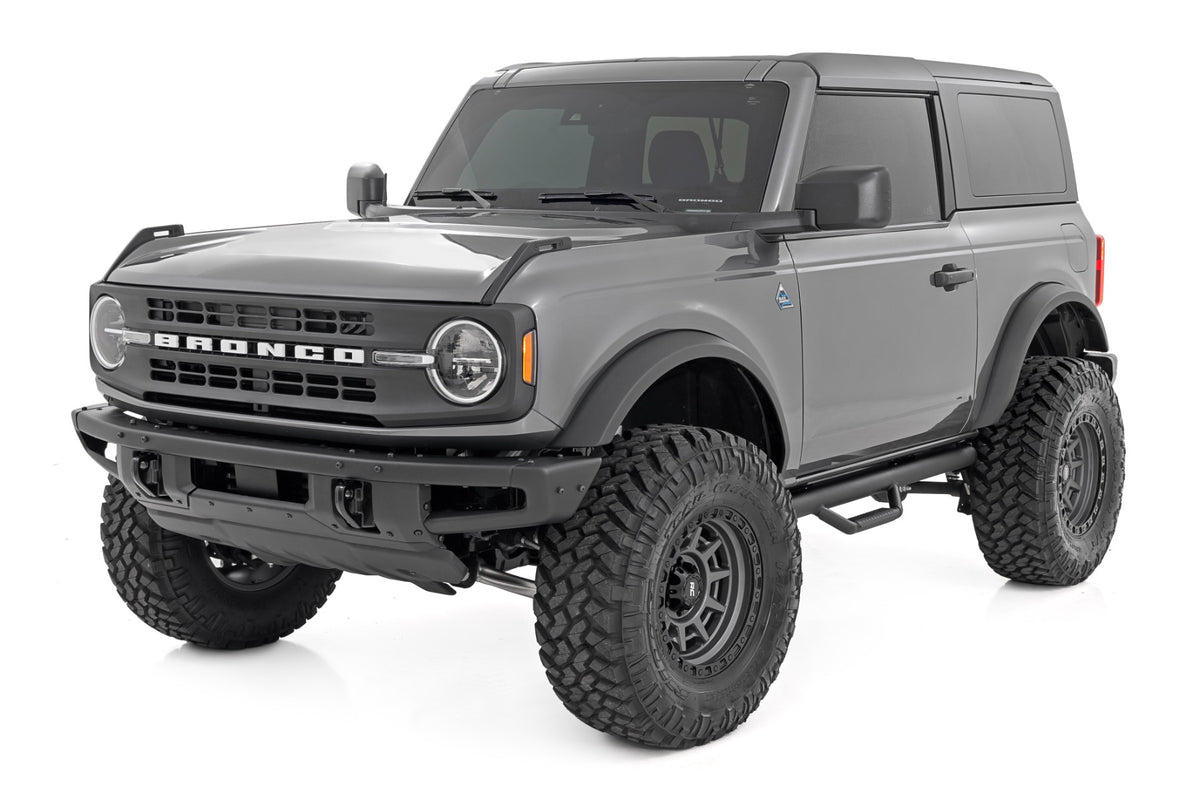 Rough Country Nerf Steps Wheel to Wheel | 2 Door | Ford Bronco (2 Door) 4WD (2021-2026)
