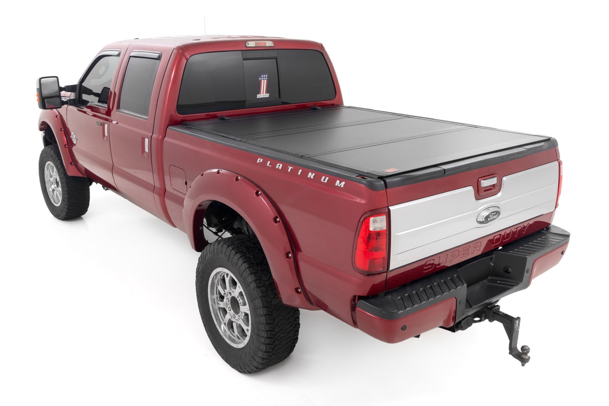 Rough Country Hard Tri-Fold Flip Up Bed Cover 6'10