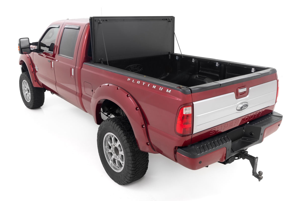 Rough Country Hard Tri-Fold Flip Up Bed Cover 6'10