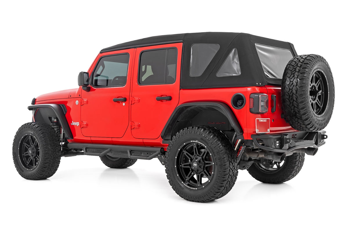 Rough Country Nerf Steps Wheel to Wheel | 4 Door | Jeep Wrangler Unlimited 4WD (18-26)